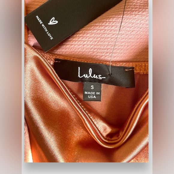 Lulus NWT Rusty Rose Pink Satin Bodysuit Your Time To Shine Women’s Size Small - Picture 7 of 7